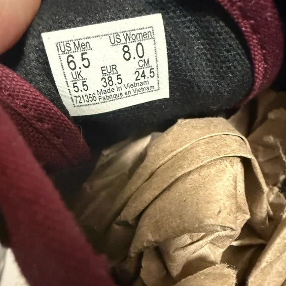 Vans Authentic Lo Pro Port Wine Red Lace Up Vans Size 8 - Picture 6 of 6